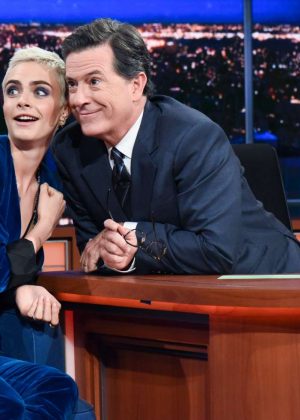 Cara Delevingne on 'The Late Show with Stephen Colbert' in New York
